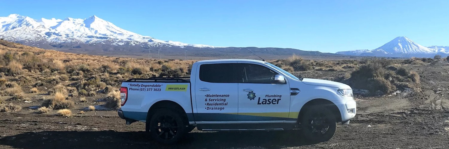 Laser Plumbing & Electrical Taupo - Laser Plumbing work ute in the Central Plateau near Taupo
